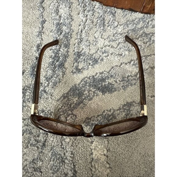 Ann Taylor Designer Oval Sunglasses Brown Fashion Wrap Gradient Lenses At0813s - Picture 2 of 8